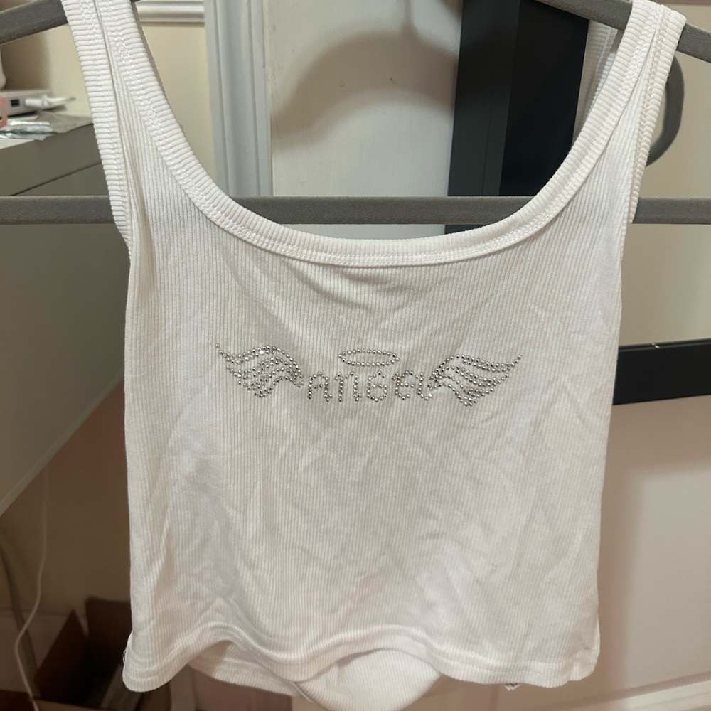 ribbed “angel” tank top
